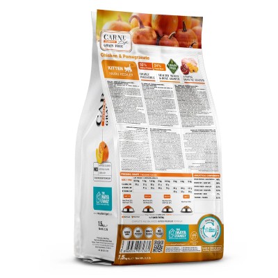 Maya Family Carni Life Pumpkin Grain Free 1.5kg Ξηρά Τροφή για Γατάκια με Κοτόπουλο και Ρόδι