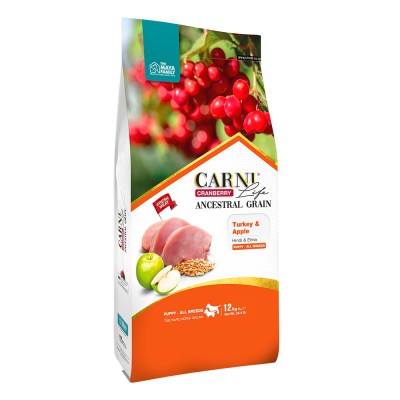 Carni Life Cranberry Ancestral Grain Puppy γαλοπούλα μήλο 12kg