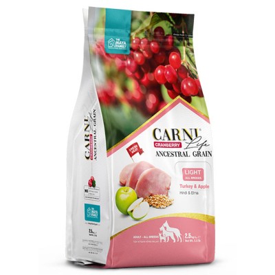 Maya Family Carni Life Cranberry 2.5kg light ξηρά τροφή για ενήλικους σκύλους με γαλοπούλα και μήλο