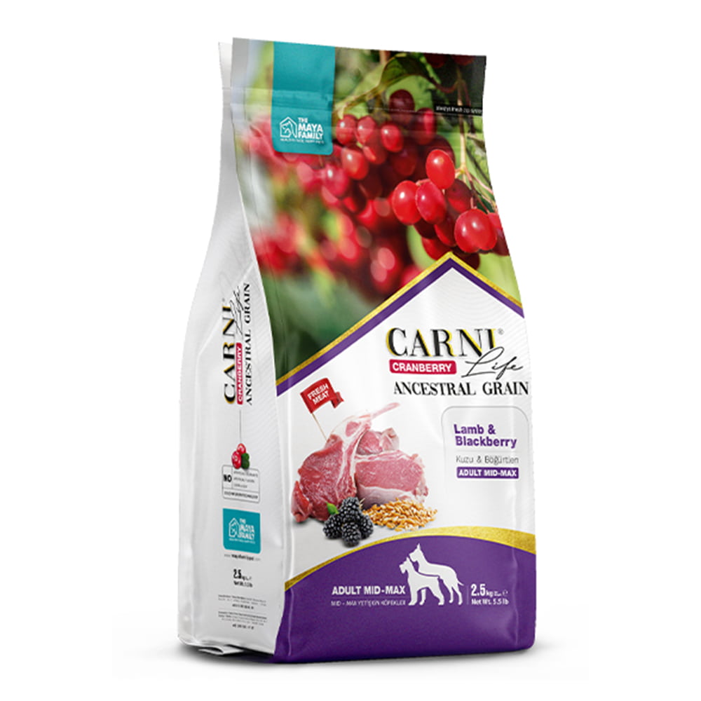 Maya Family Carni Life Cranberry 2.5kg ξηρά τροφή για ενήλικους σκύλους με αρνί και μύρτιλο