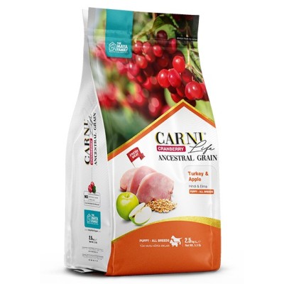 Maya Family Carni Life Cranberry 2.5kg ξηρά τροφή για κουτάβια με γαλοπούλα και μήλο 