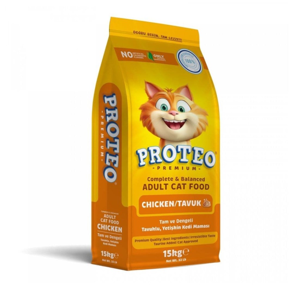 Proteo Premium 15kg Ξηρά Τροφή για Ενήλικες Γάτες με Κοτόπουλο